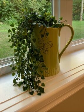 PICK ANY 3 ITEMS FOR $10 - Tag Green Ceramic Pitcher and Faux Botanicals